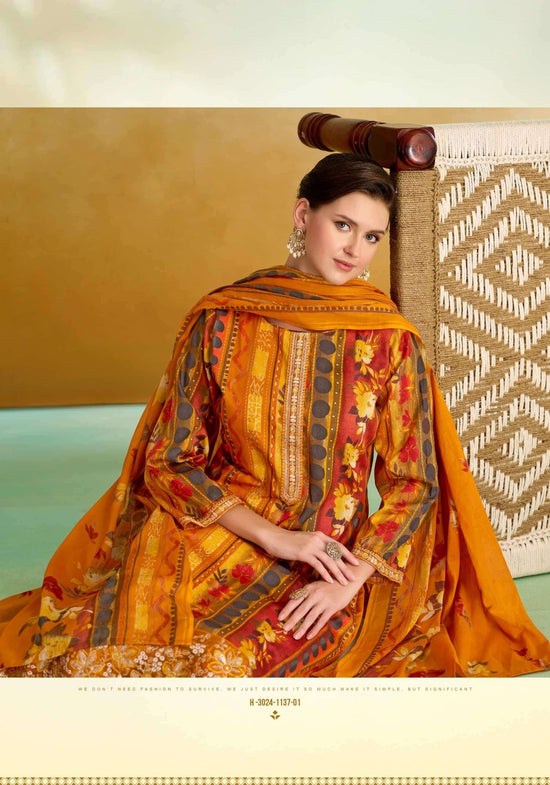 Alok Suit Sitara Night Zam Cotton Dress Material - Amrah Wholesale
