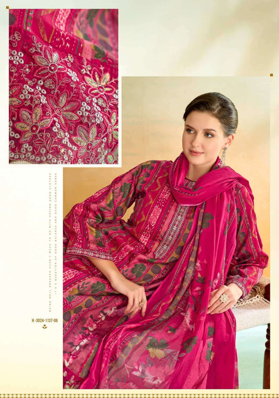 Alok Suit Sitara Night Zam Cotton Dress Material - Amrah Wholesale