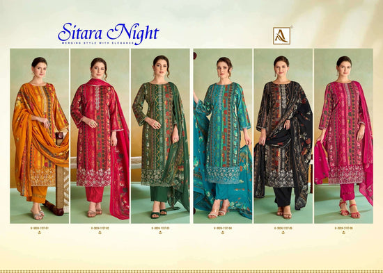 Alok Suit Sitara Night Zam Cotton Dress Material - Amrah Wholesale