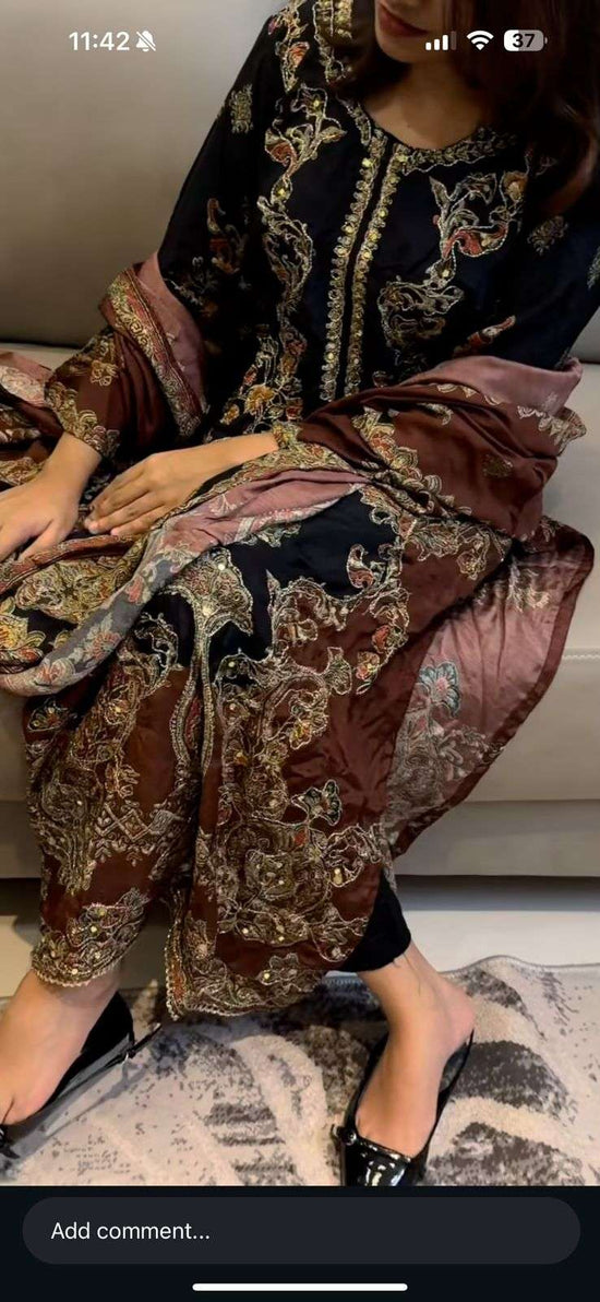 Alok Suit Sitara Night Zam Cotton Dress Material - Amrah Wholesale