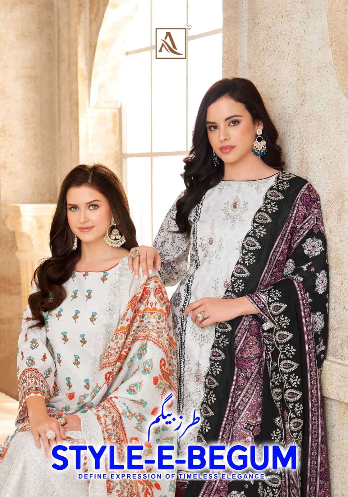 Alok Style E Begum Pure Cambric Cotton Dress Material