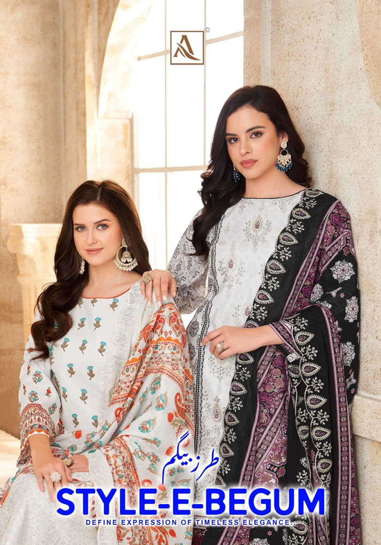 Alok Style E Begum Pure Cambric Cotton Dress Material