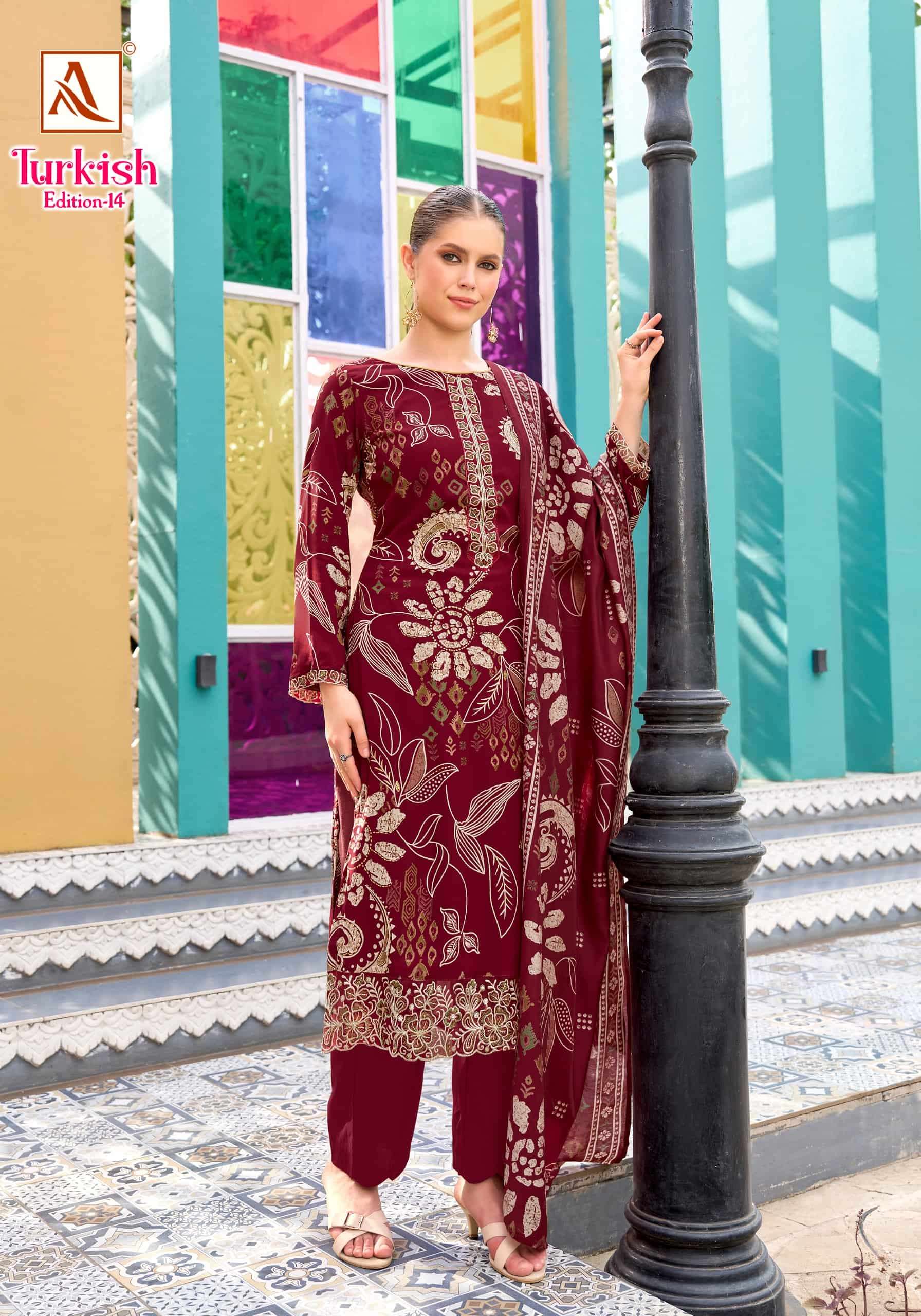 Alok Suit Turkish Edition 14 Viscose Rayon Dress Material