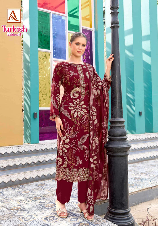 Alok Suit Turkish Edition 14 Viscose Rayon Dress Material