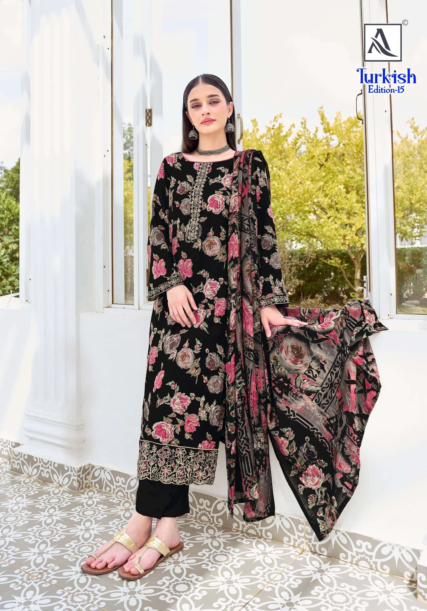 Alok Suit Turkish Edition 15 100% Viscose Rayon Dress Material