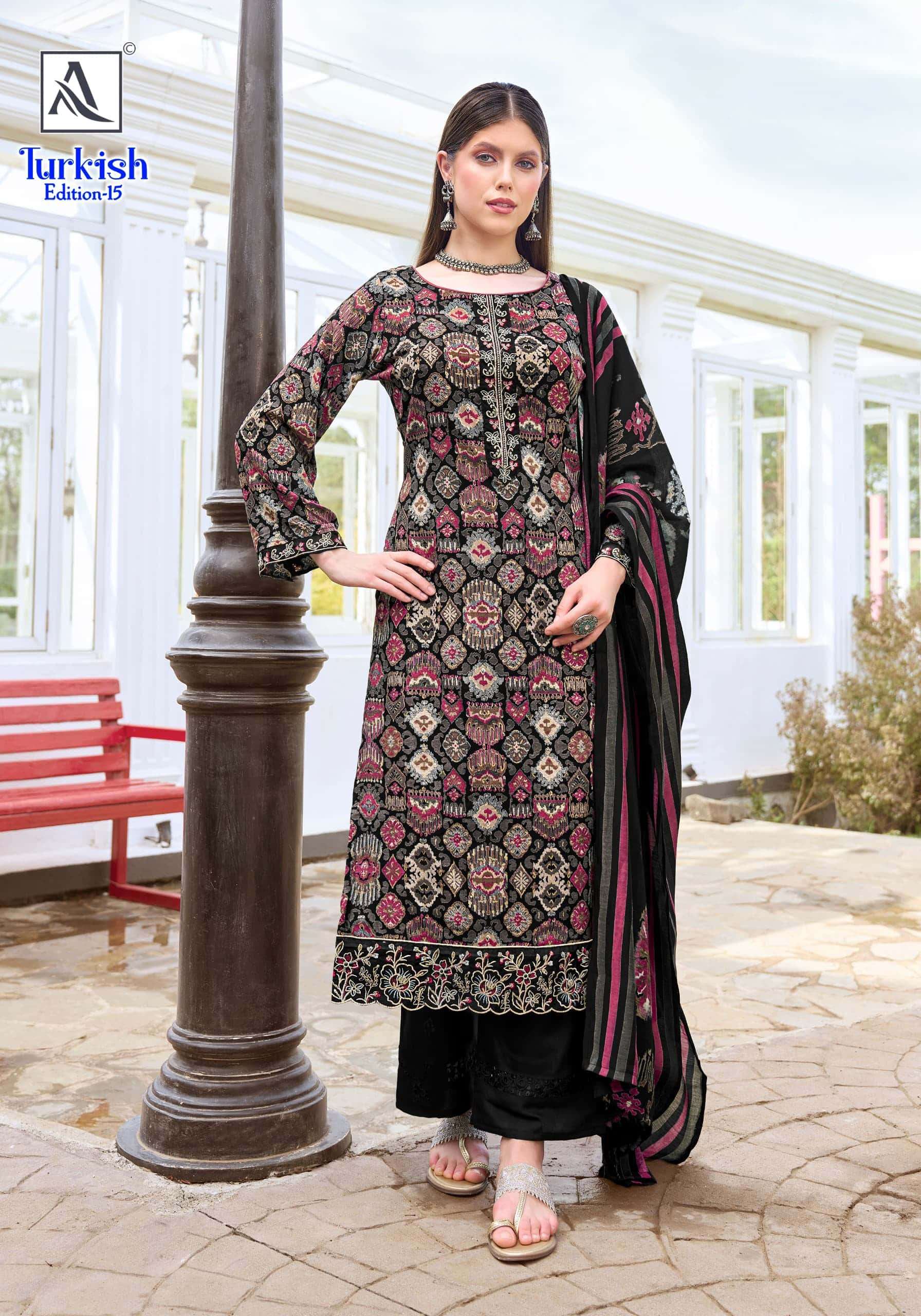 Alok Suit Turkish Edition 15 100% Viscose Rayon Dress Material