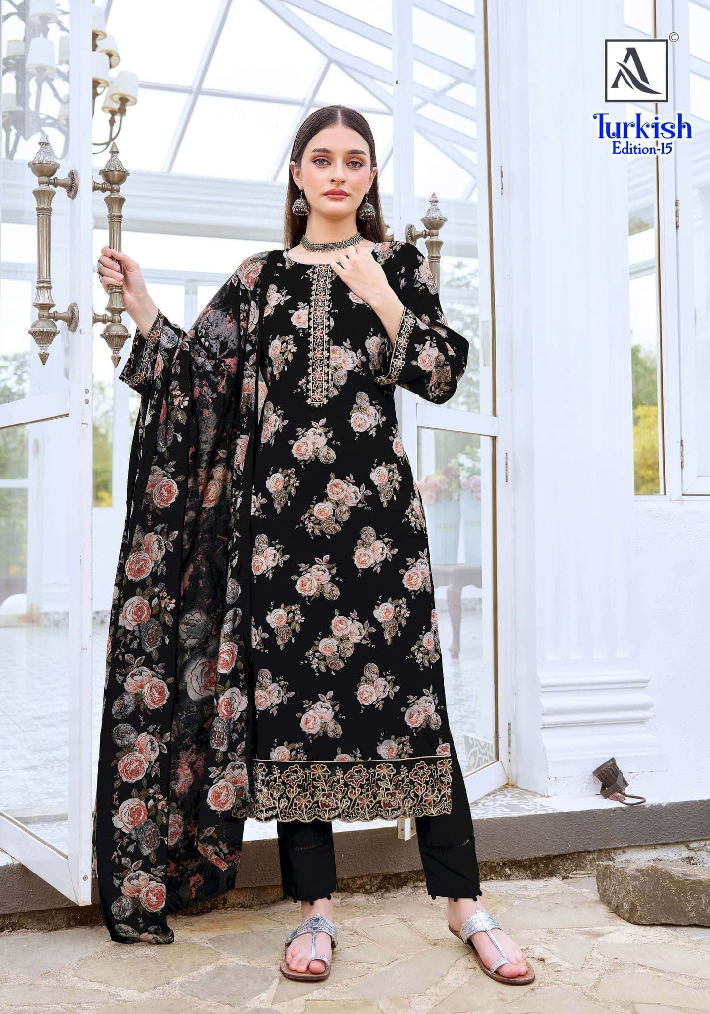Alok Suit Turkish Edition 15 100% Viscose Rayon Dress Material
