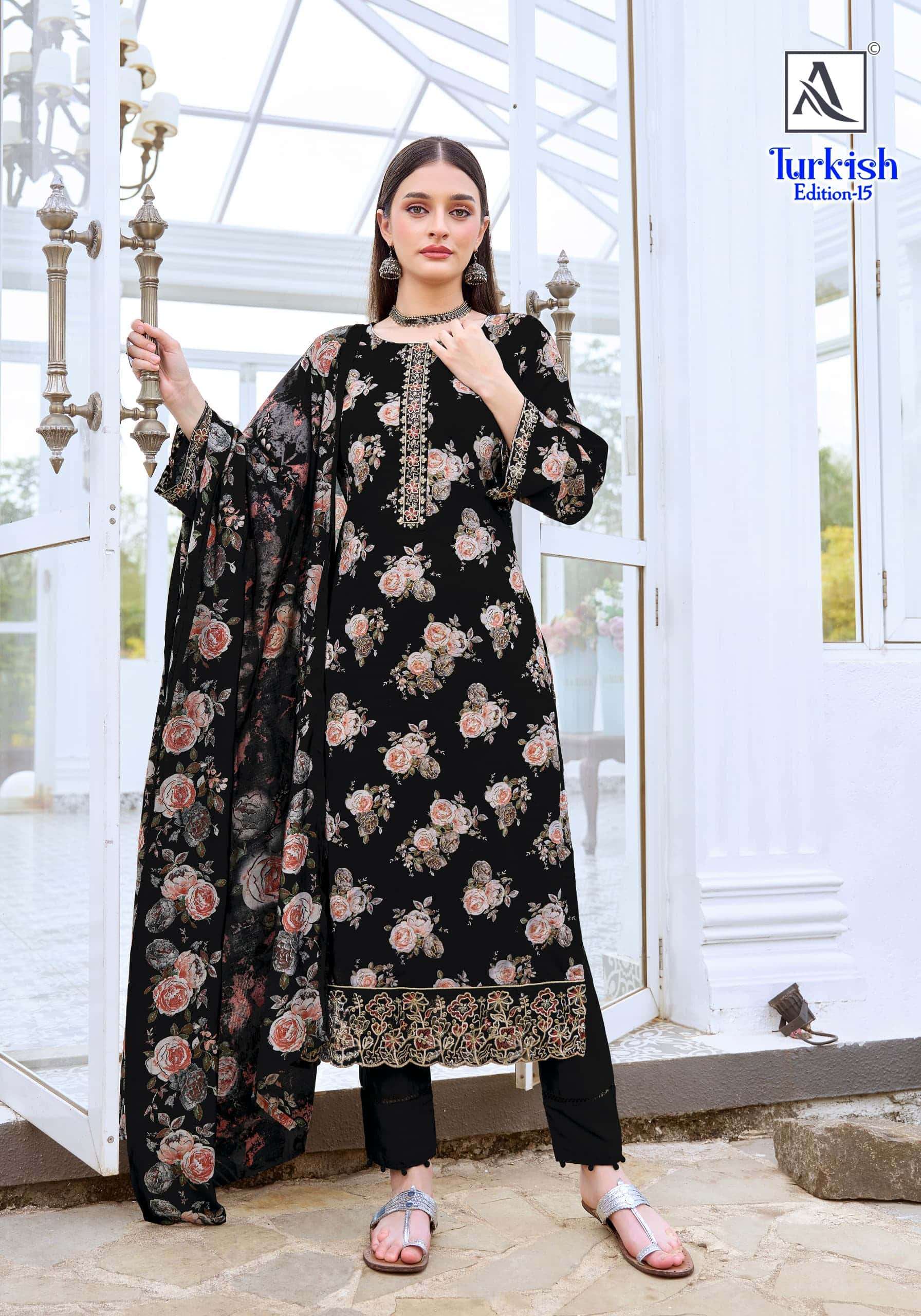 Alok Suit Turkish Edition 15 100% Viscose Rayon Dress Material