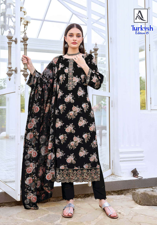 Alok Suit Turkish Edition 15 100% Viscose Rayon Dress Material
