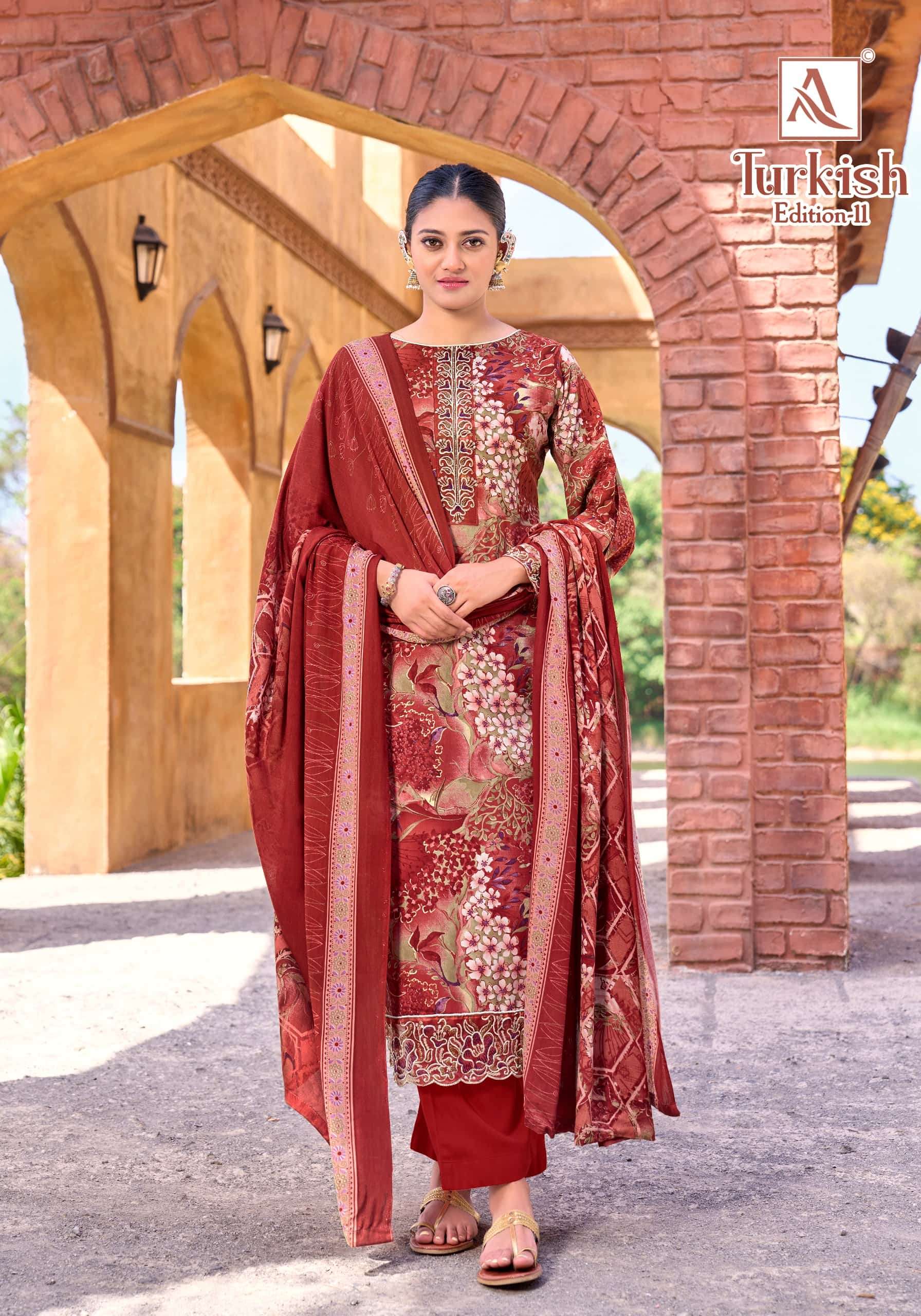 ALOK SUIT TURKISH VOL-11 Viscose Rayon Pakistani Suit