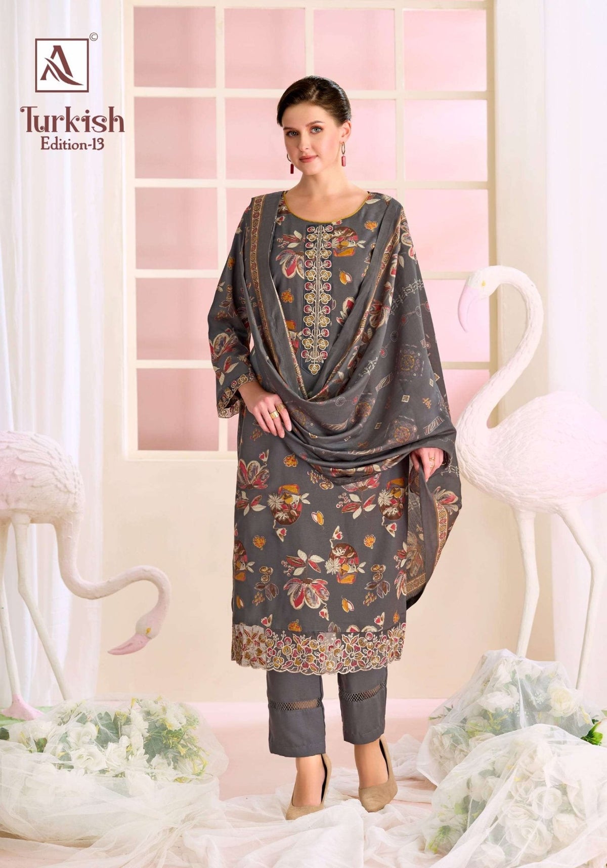 Alok Suit Turkish Vol - 13 Viscose Rayon Pakistani Suit - Amrah Wholesale