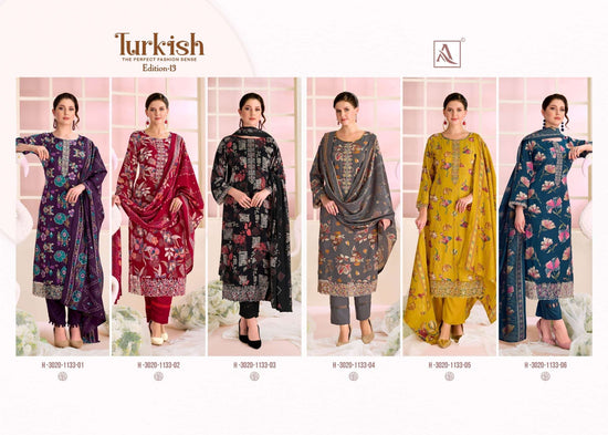 Alok Suit Turkish Vol - 13 Viscose Rayon Pakistani Suit - Amrah Wholesale