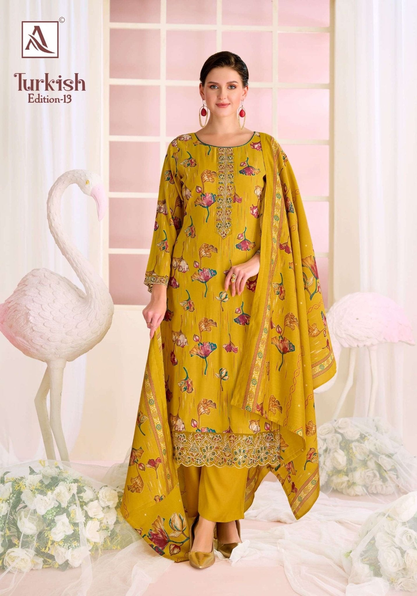 Alok Suit Turkish Vol - 13 Viscose Rayon Pakistani Suit - Amrah Wholesale