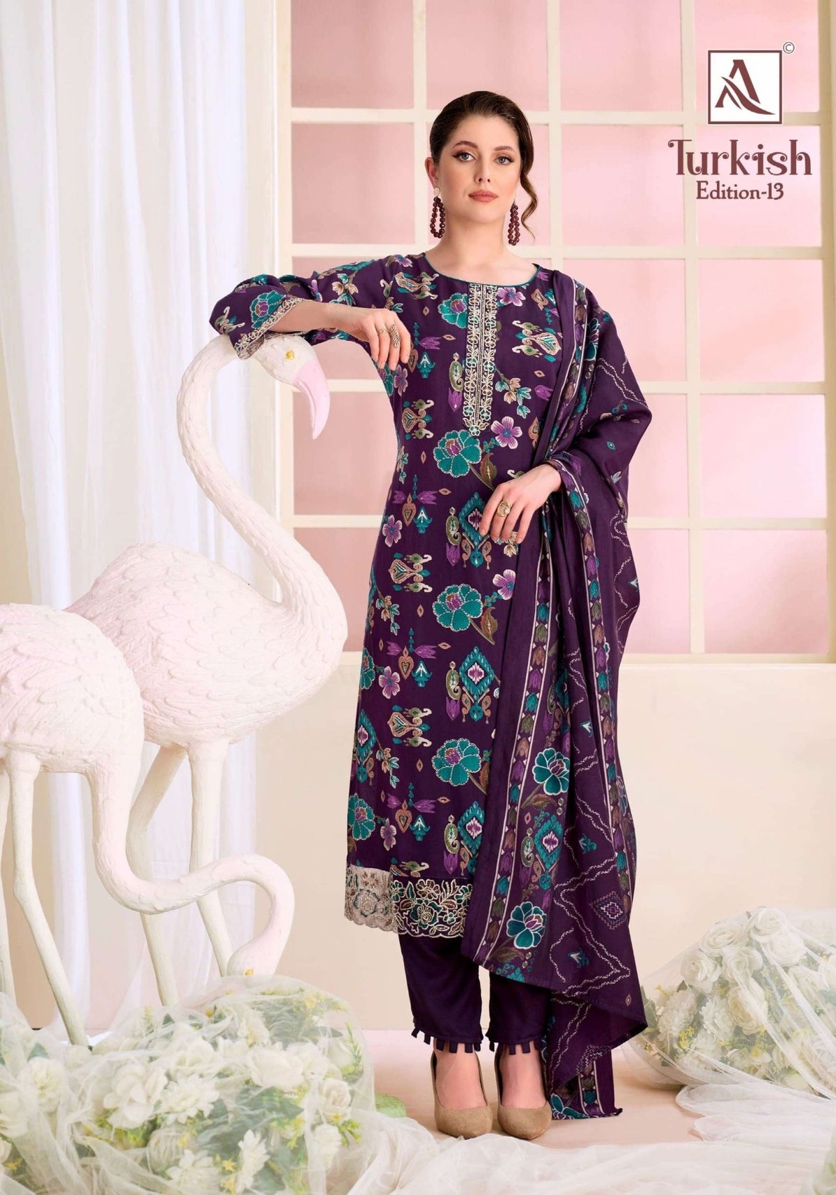 Alok Suit Turkish Vol - 13 Viscose Rayon Pakistani Suit - Amrah Wholesale