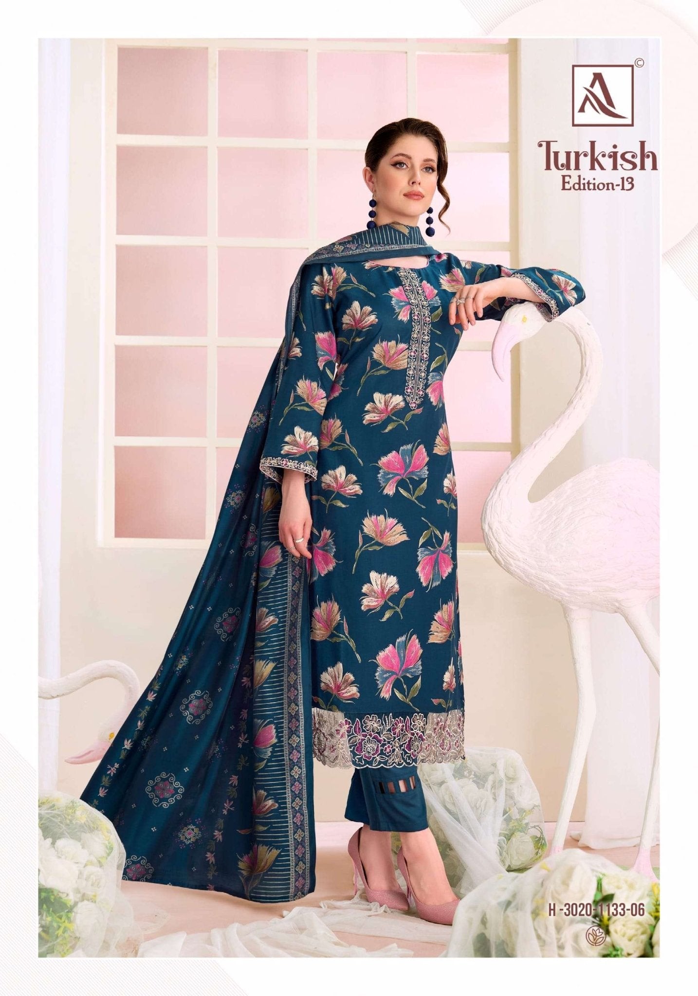 Alok Suit Turkish Vol - 13 Viscose Rayon Pakistani Suit - Amrah Wholesale