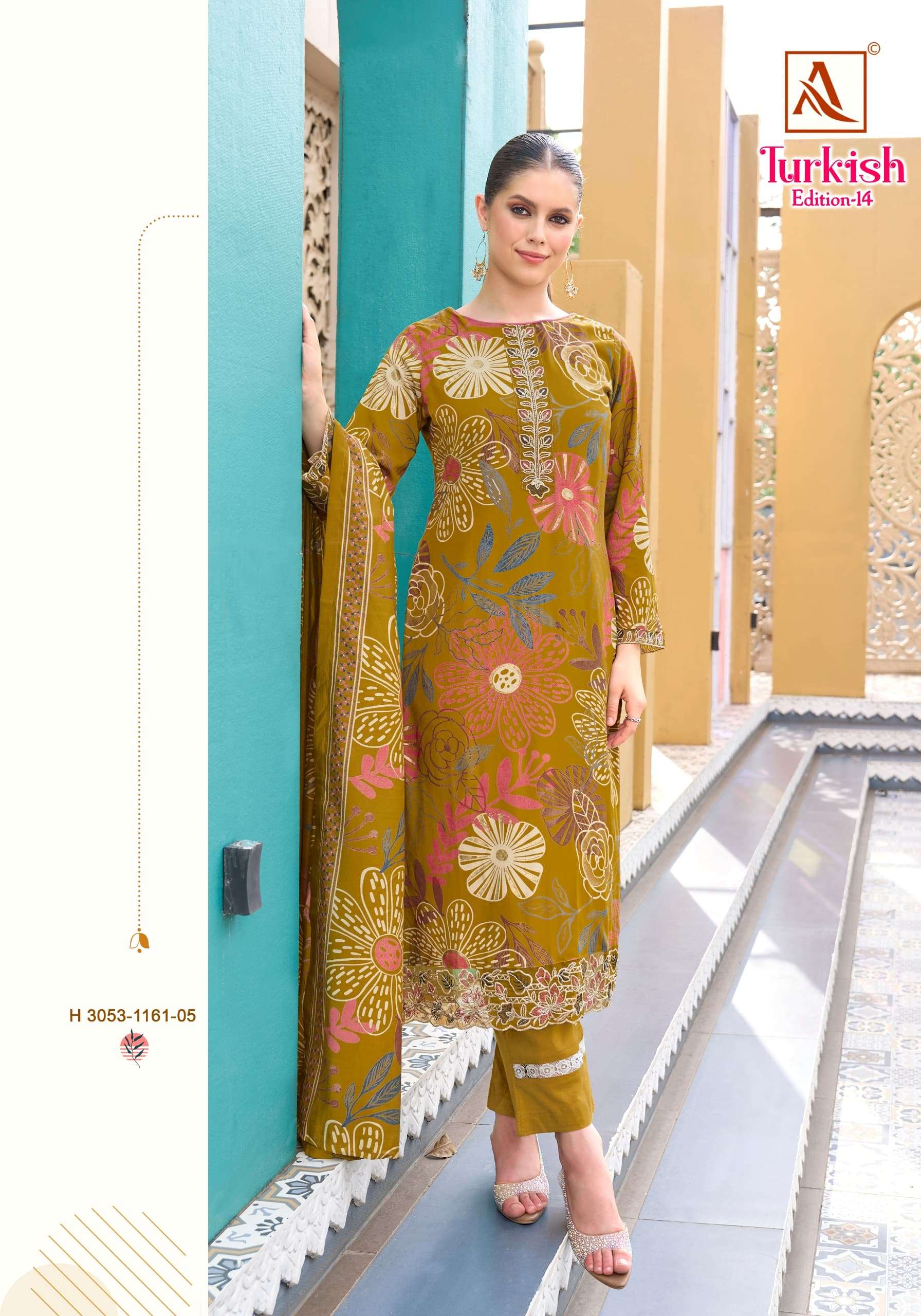 ALOK SUIT TURKISH VOL-14 Viscose Printed Pakistani Suit Set