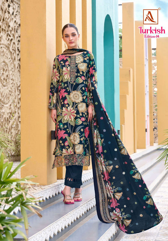 ALOK SUIT TURKISH VOL-14 Viscose Printed Pakistani Suit Set