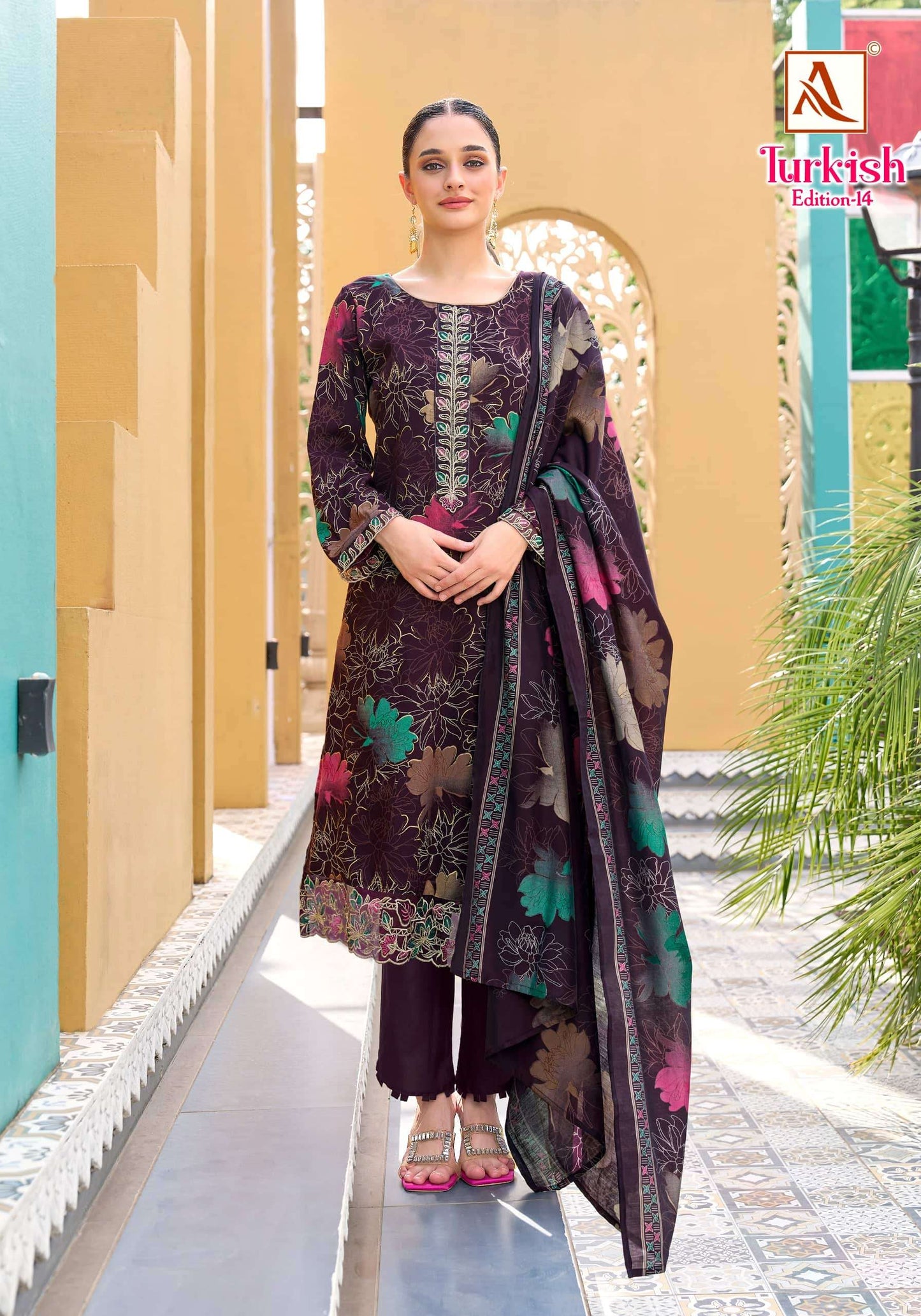 ALOK SUIT TURKISH VOL-14 Viscose Printed Pakistani Suit Set