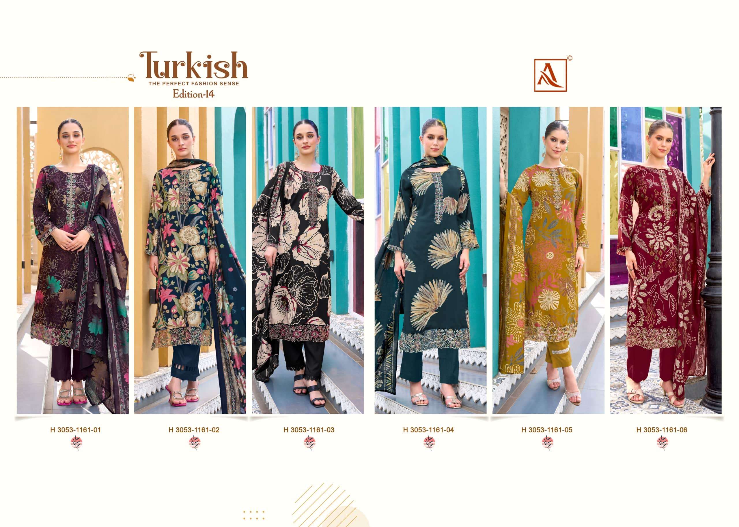 ALOK SUIT TURKISH VOL-14 Viscose Printed Pakistani Suit Set