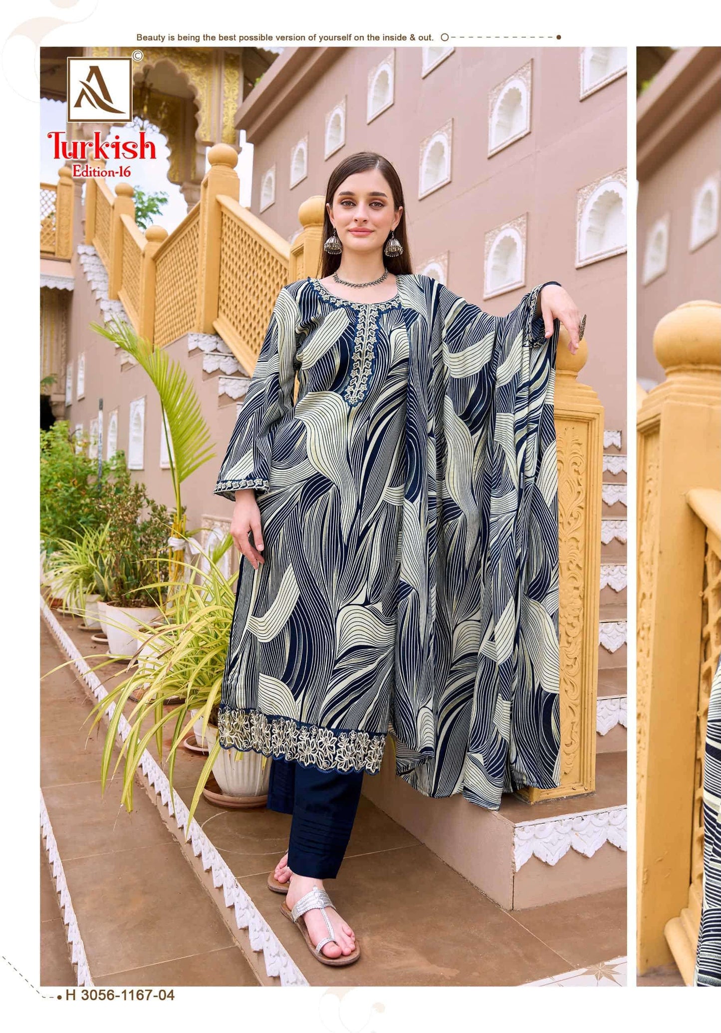 ALOK SUIT TURKISH VOL-16 Viscose Rayon Printed Pakistani Suit