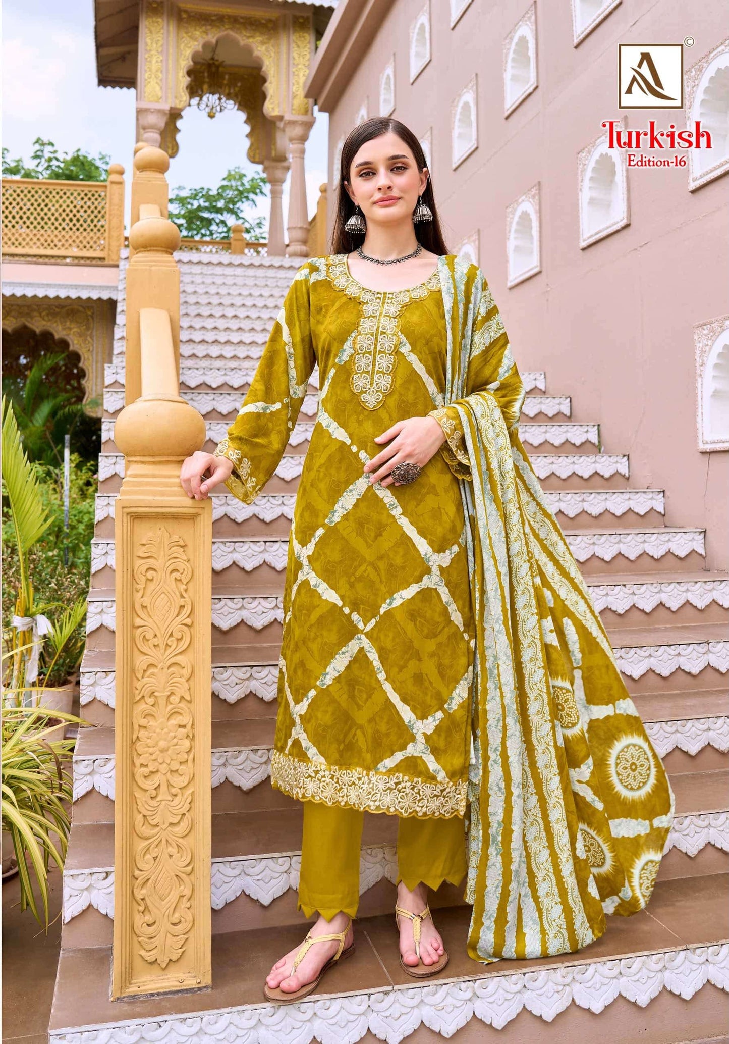ALOK SUIT TURKISH VOL-16 Viscose Rayon Printed Pakistani Suit