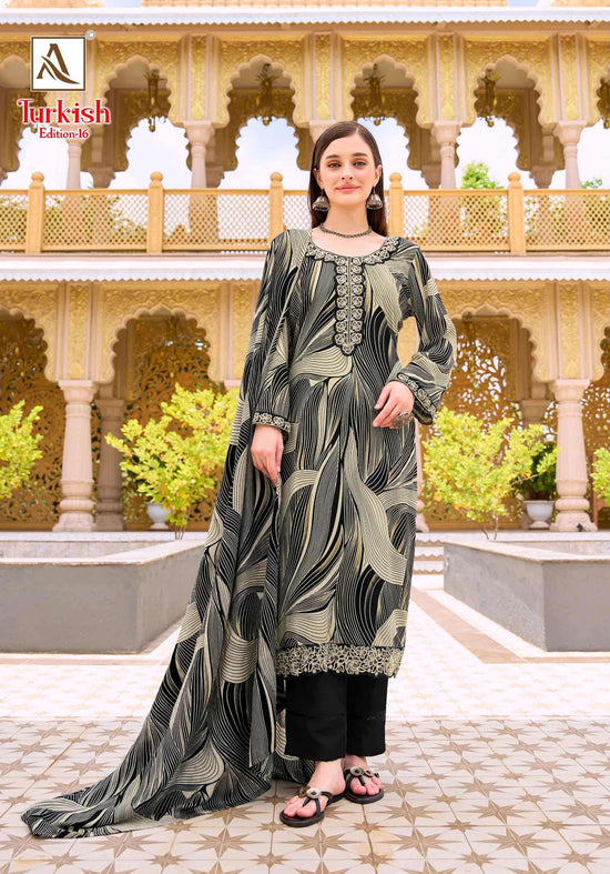 ALOK SUIT TURKISH VOL-16 Viscose Rayon Printed Pakistani Suit