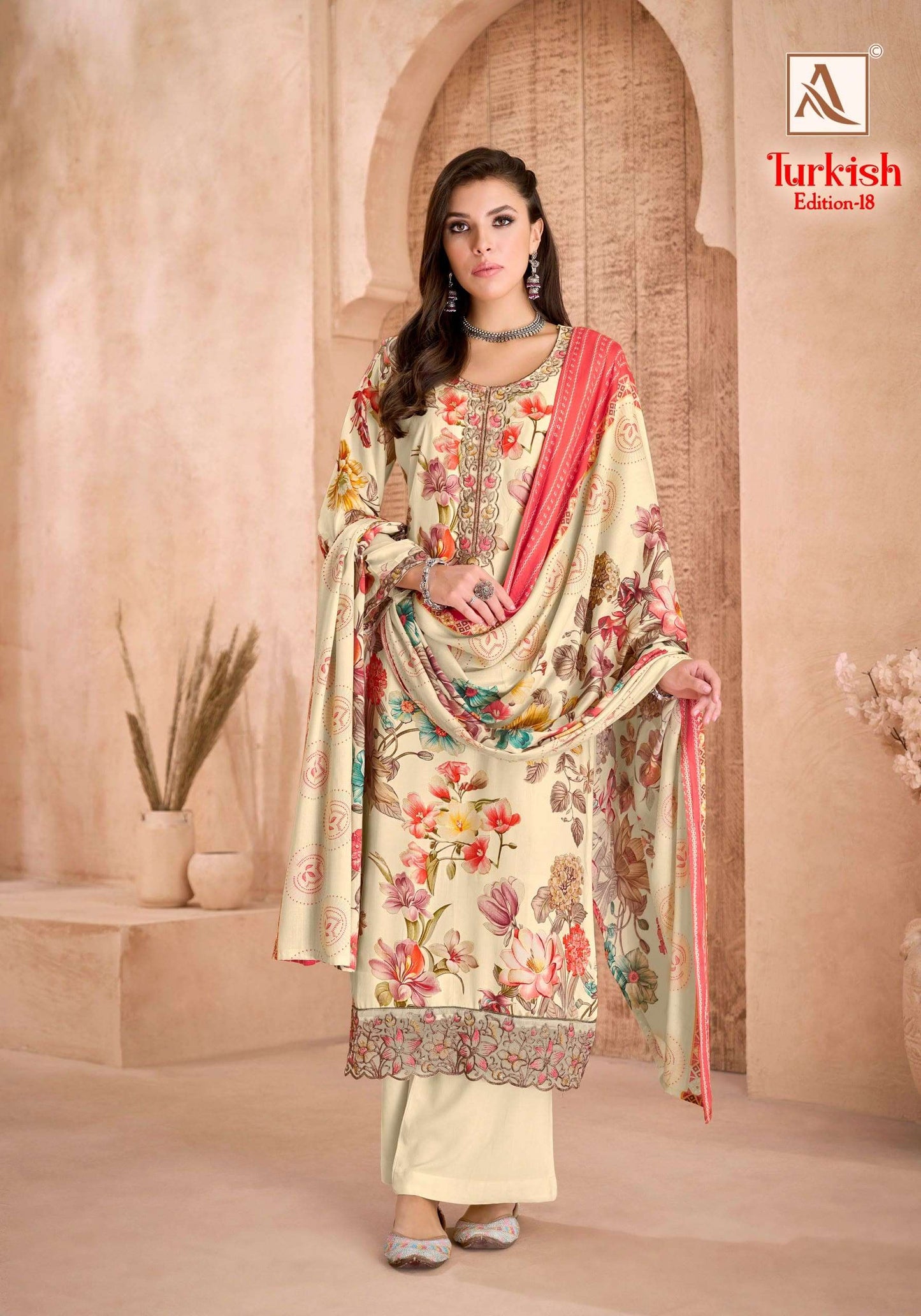 ALOK SUIT TURKISH VOL-18 Viscose Rayon Pakistani Suit