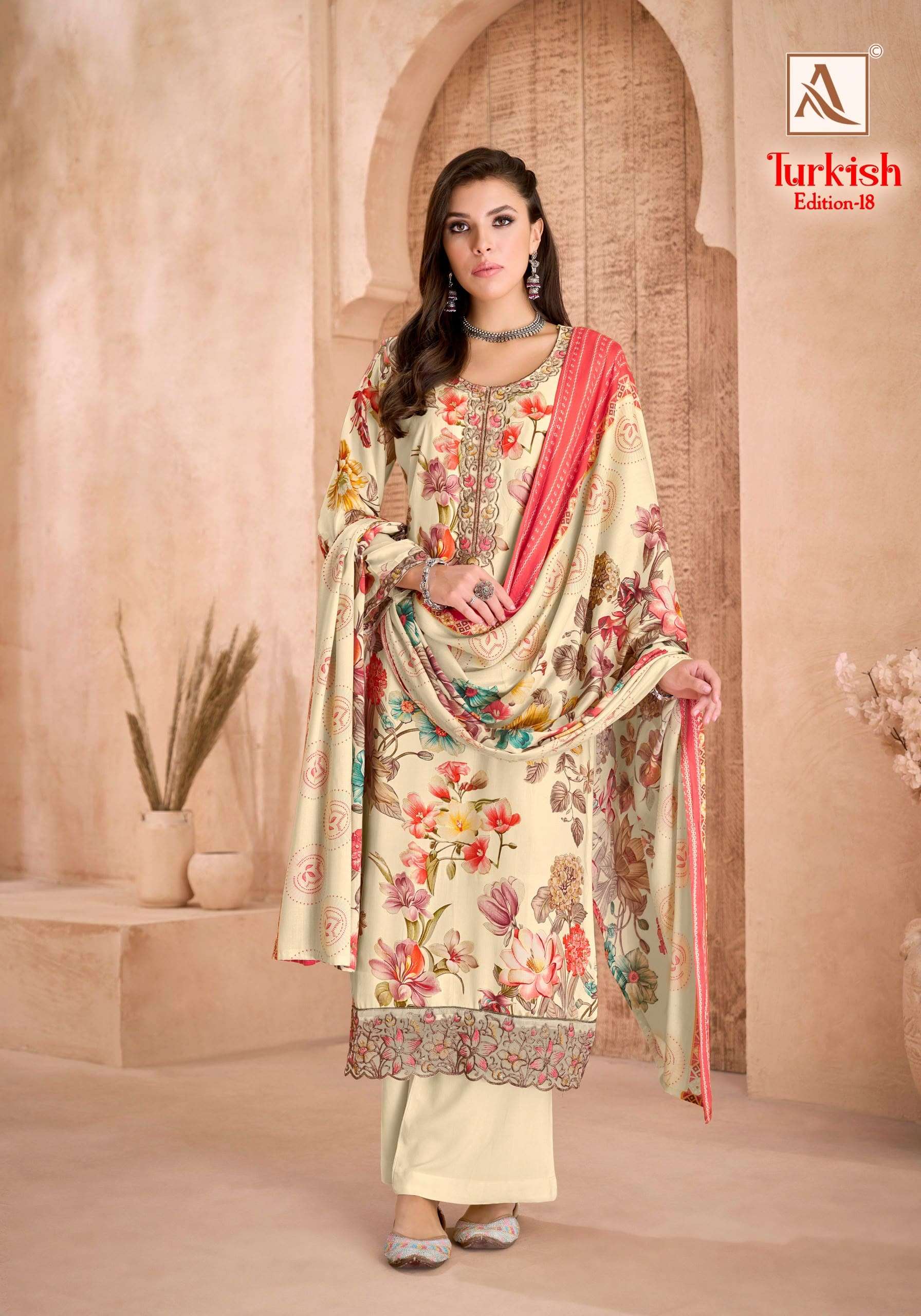 ALOK SUIT TURKISH VOL-18 Viscose Rayon Pakistani Suit