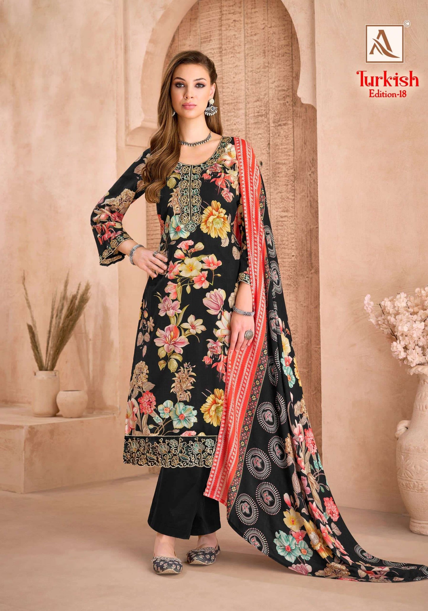 ALOK SUIT TURKISH VOL-18 Viscose Rayon Pakistani Suit