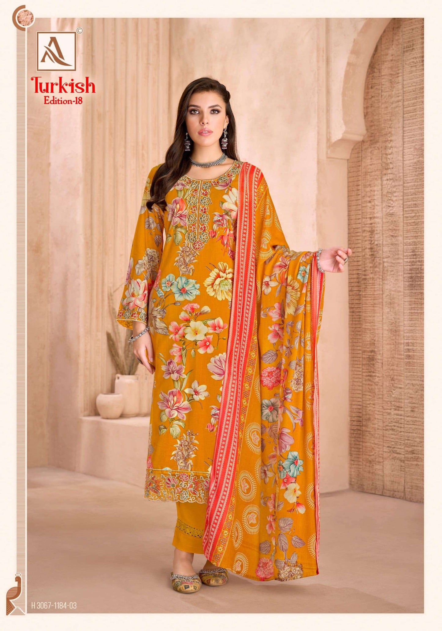 ALOK SUIT TURKISH VOL-18 Viscose Rayon Pakistani Suit