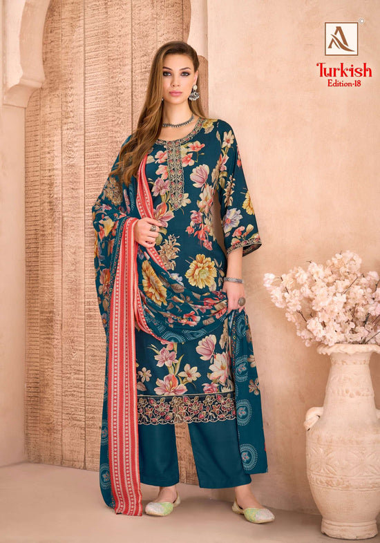 ALOK SUIT TURKISH VOL-18 Viscose Rayon Pakistani Suit