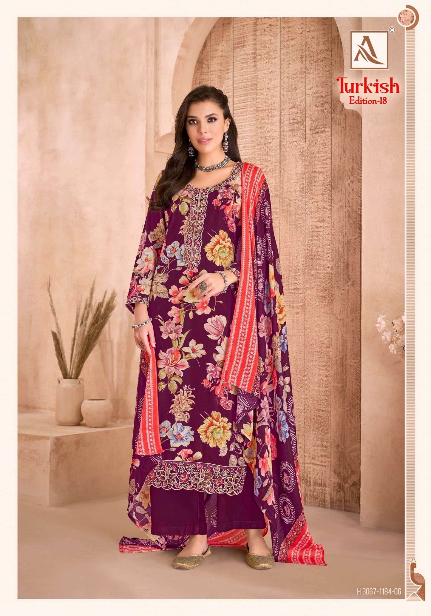 ALOK SUIT TURKISH VOL-18 Viscose Rayon Pakistani Suit