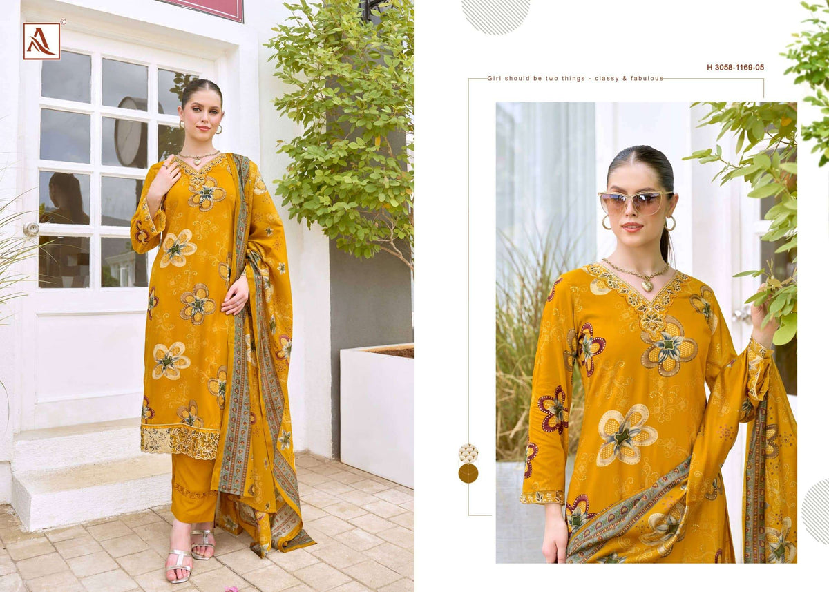 Alok Suit Turkish Vol-19 01 To 06 Viscose Rayon Printed Pakistani Suit