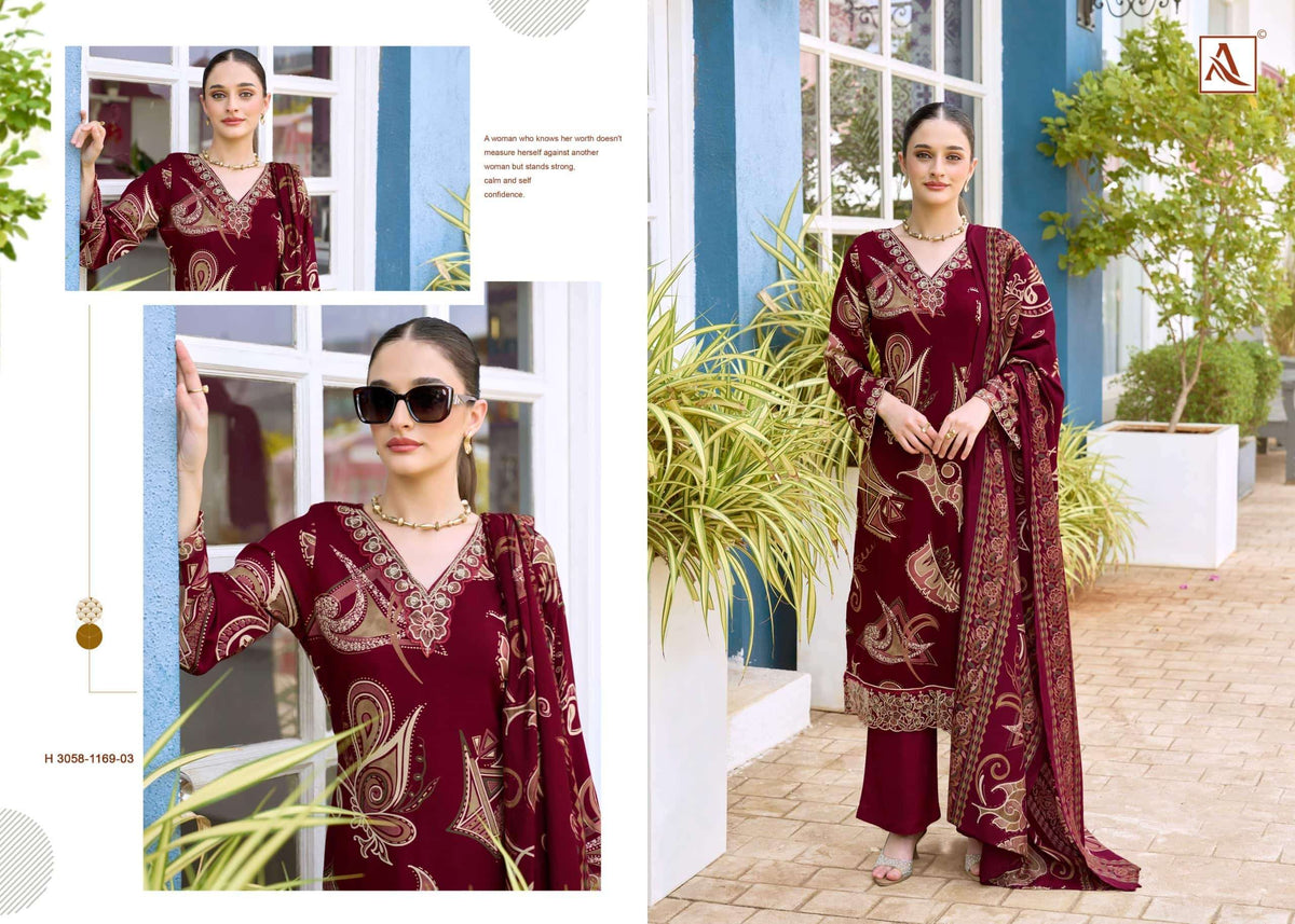 Alok Suit Turkish Vol-19 01 To 06 Viscose Rayon Printed Pakistani Suit