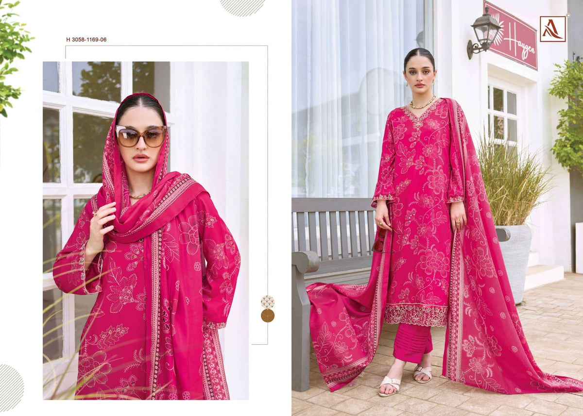 Alok Suit Turkish Vol-19 01 To 06 Viscose Rayon Printed Pakistani Suit