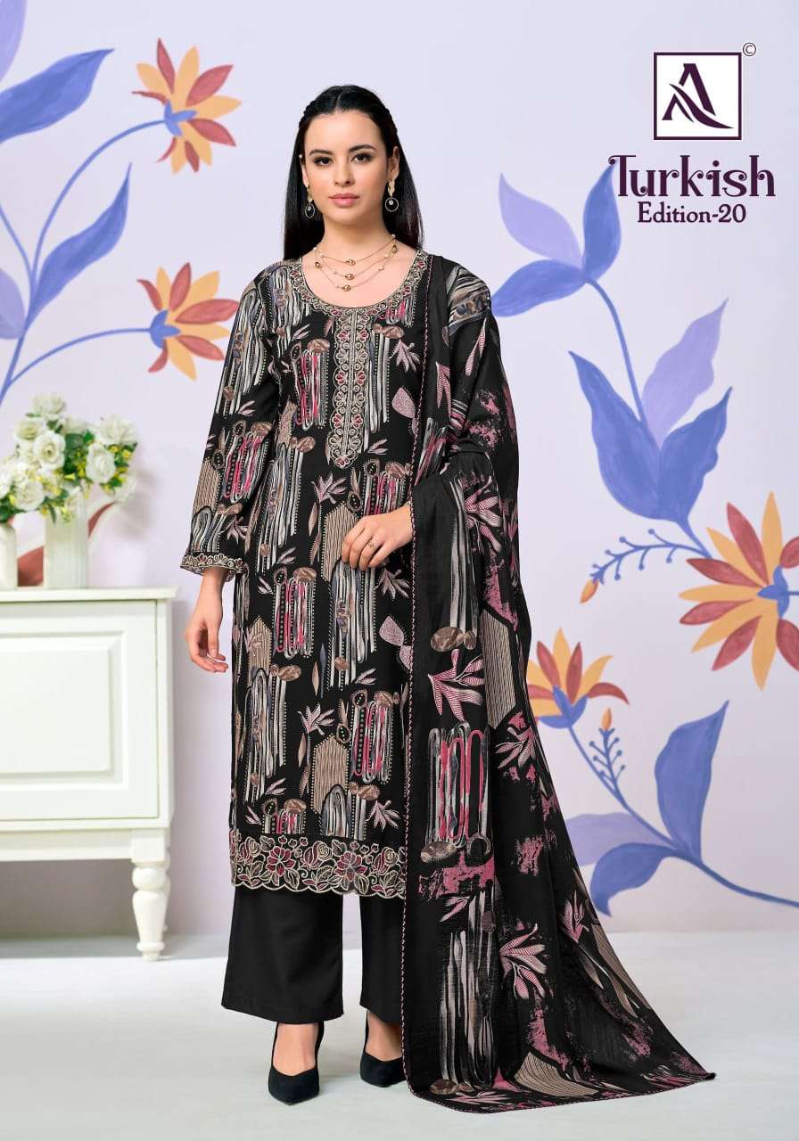 Alok Suit Turkish Vol-20 Viscose Rayon Printed Salwar Suit