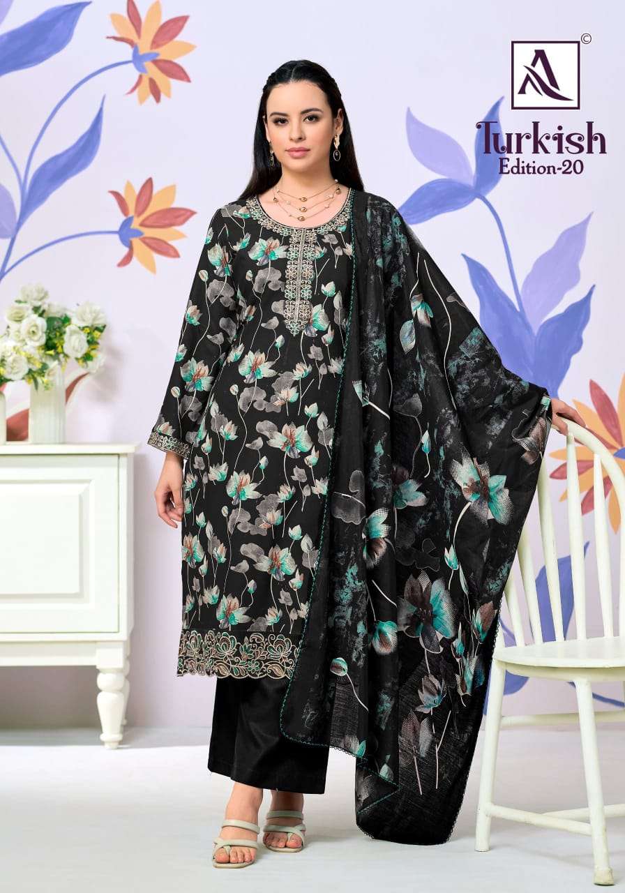 Alok Suit Turkish Vol-20 Viscose Rayon Printed Salwar Suit