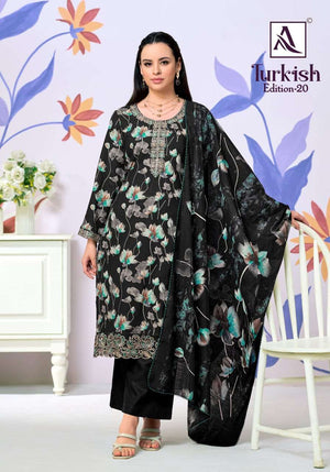 Alok Suit Turkish Vol-20 Viscose Rayon Printed Salwar Suit