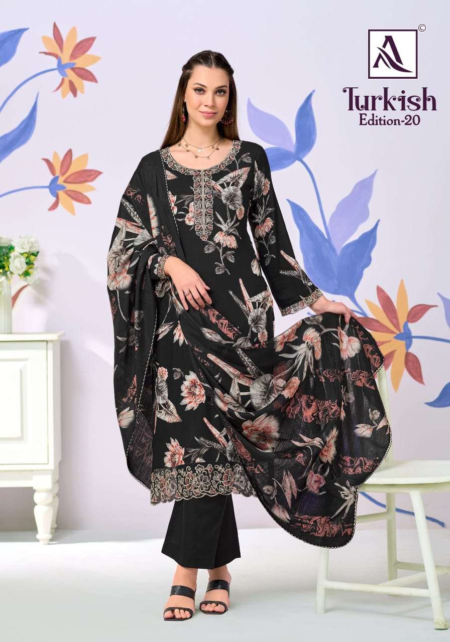 Alok Suit Turkish Vol-20 Viscose Rayon Printed Salwar Suit