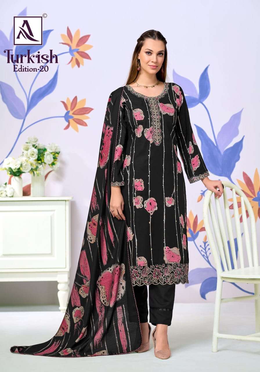 Alok Suit Turkish Vol-20 Viscose Rayon Printed Salwar Suit