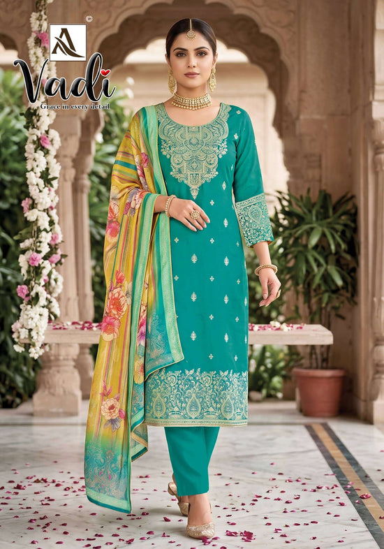 ALOK SUIT VADI 01 TO 06 Series Jacquard Embroidered Dress Material