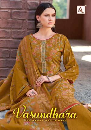 Alok Suit Vasundhara Viscose Modal Embroidered Dress Material