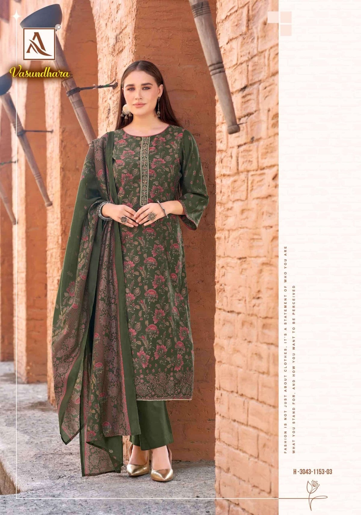 Alok Suit Vasundhara Viscose Modal Embroidered Dress Material - Amrah Wholesale
