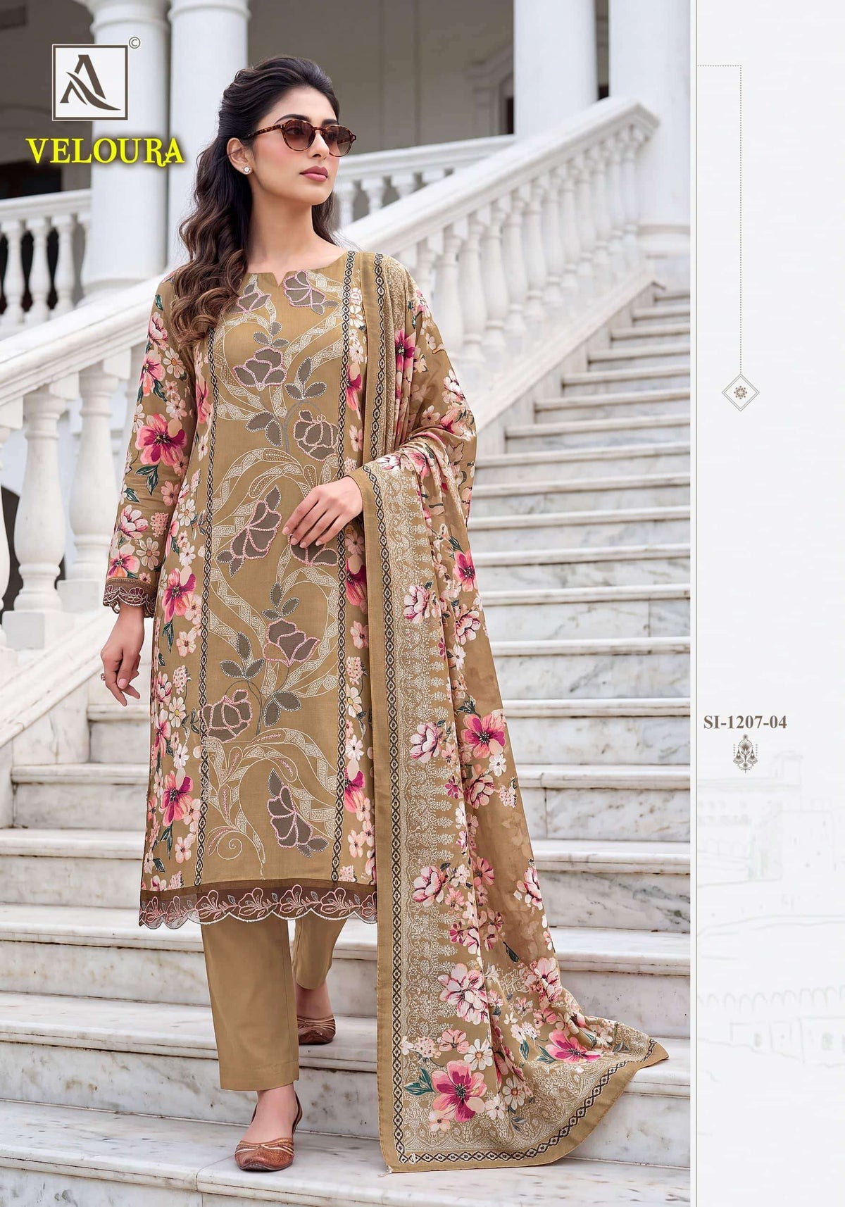 Alok Suit Veloura Viscose Rayon Printed Pakistani Salwar Suit