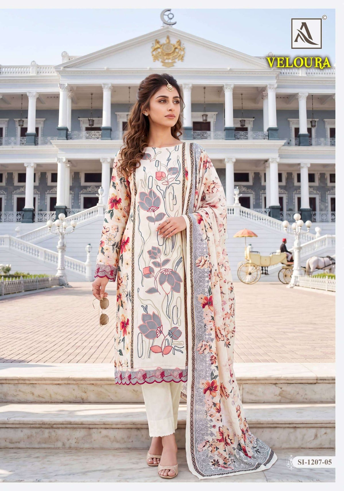 Alok Suit Veloura Viscose Rayon Printed Pakistani Salwar Suit