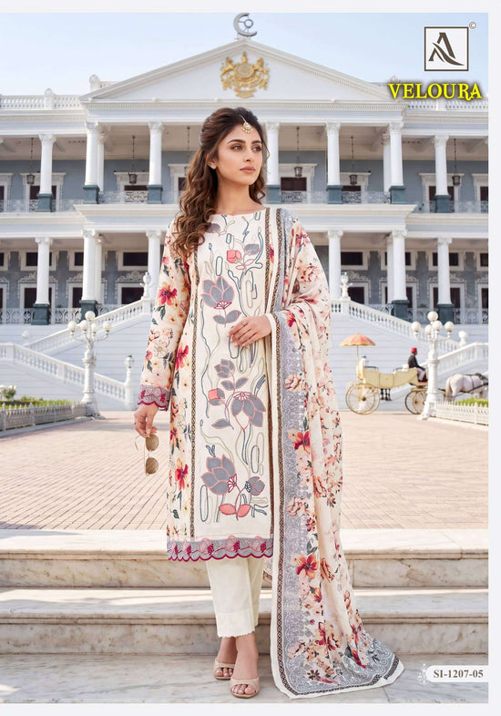 Alok Suit Veloura Viscose Rayon Printed Pakistani Salwar Suit