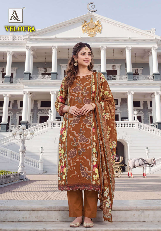 Alok Suit Veloura Viscose Rayon Printed Pakistani Salwar Suit