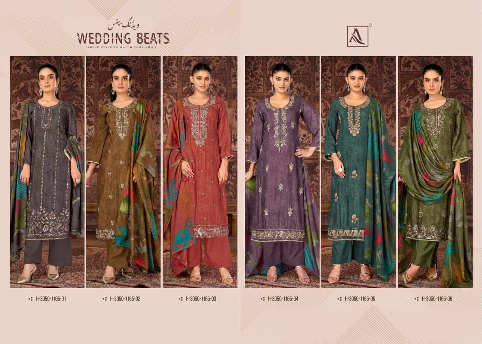 Alok Suit Wedding Beats Pure Muslin Dress Material
