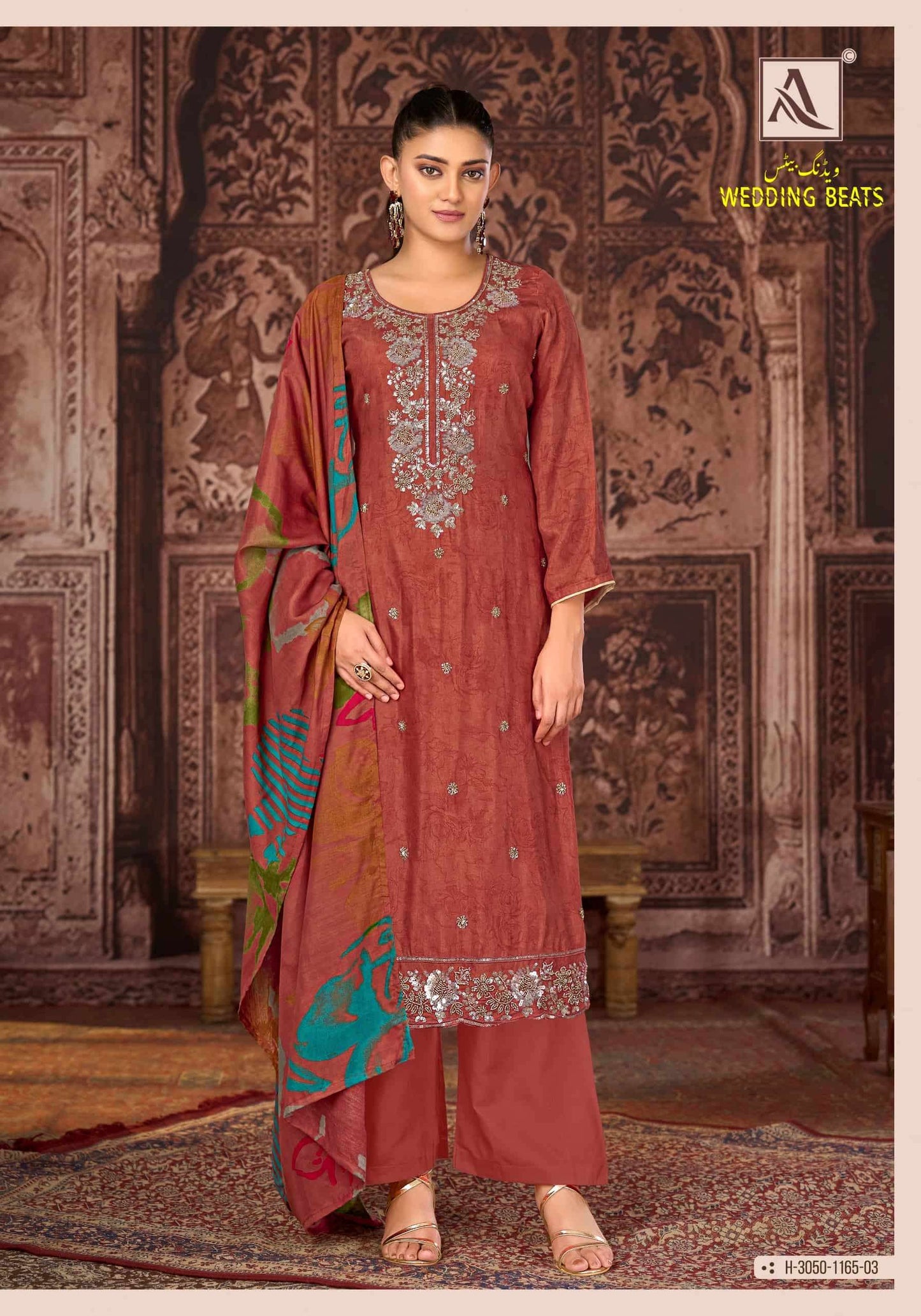 Alok Suit Wedding Beats Pure Muslin Dress Material
