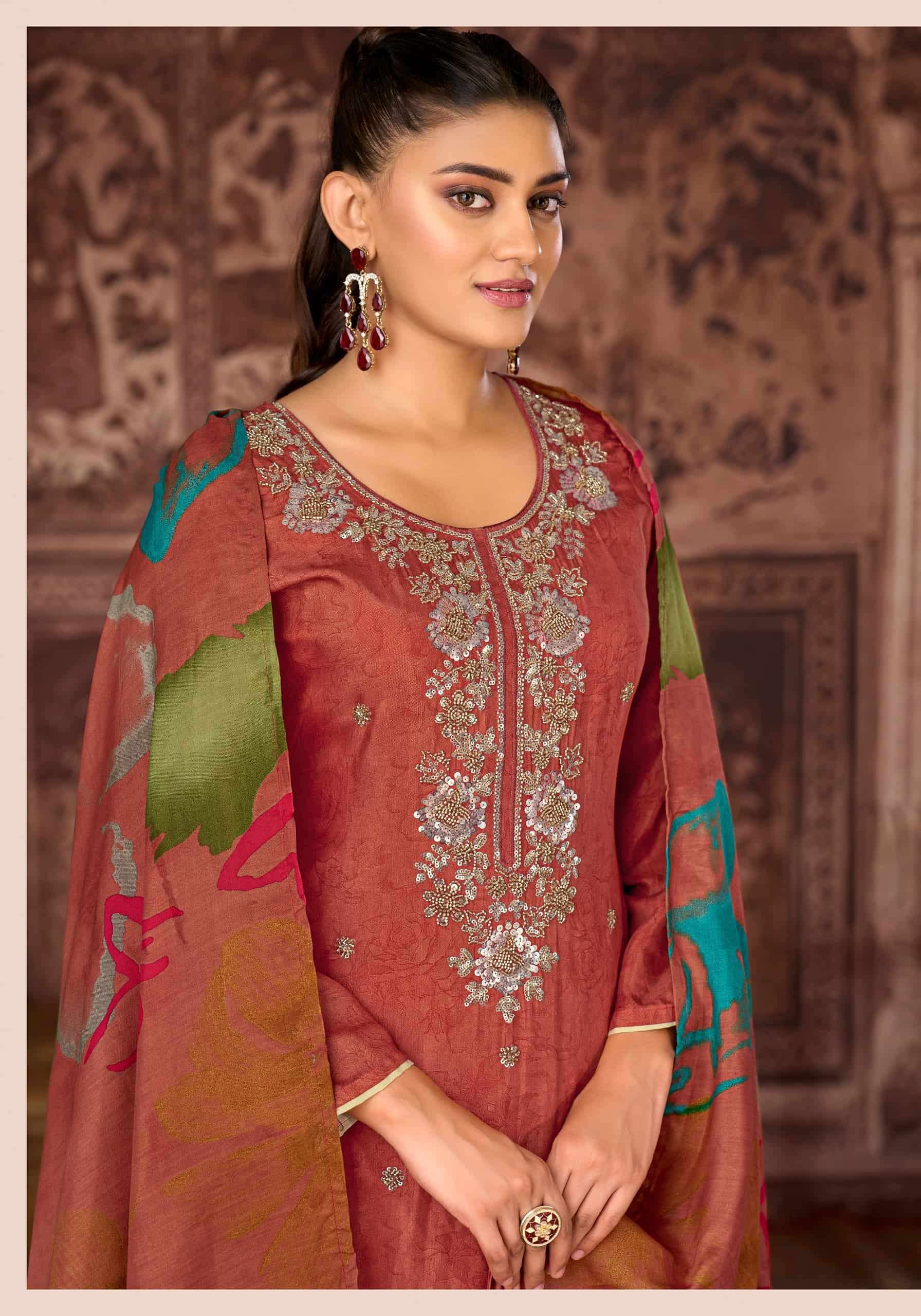 Alok Suit Wedding Beats Pure Muslin Dress Material